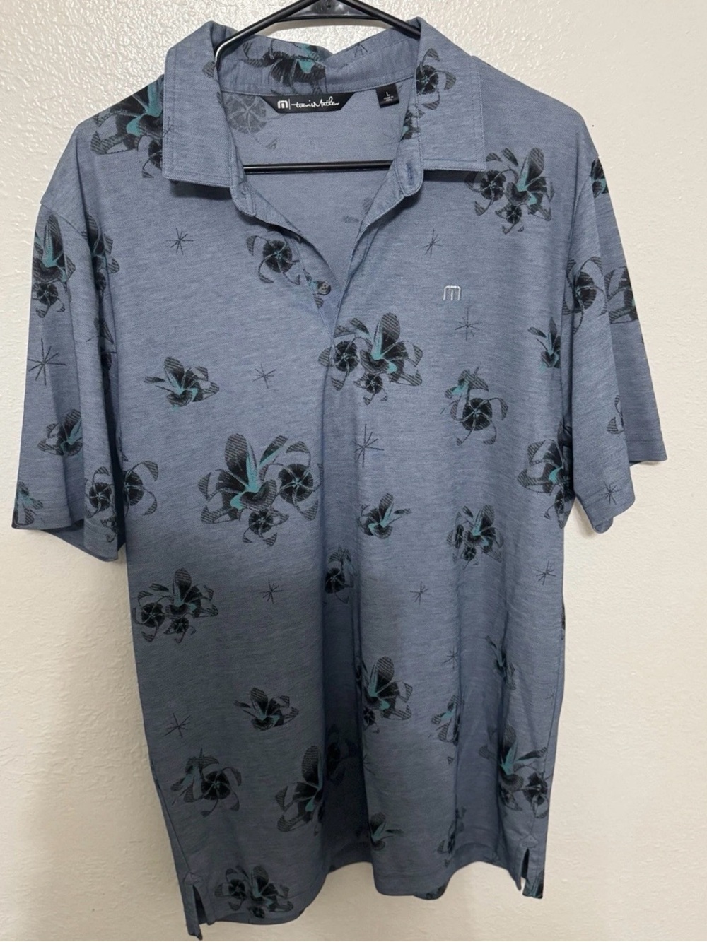 Travis Matthew Hawaiian Polo Shirt Size L